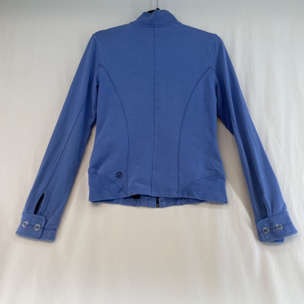 Lululemon Zip Sweater Blue Snap Women 8 VINTAGE - Picture 8 of 16